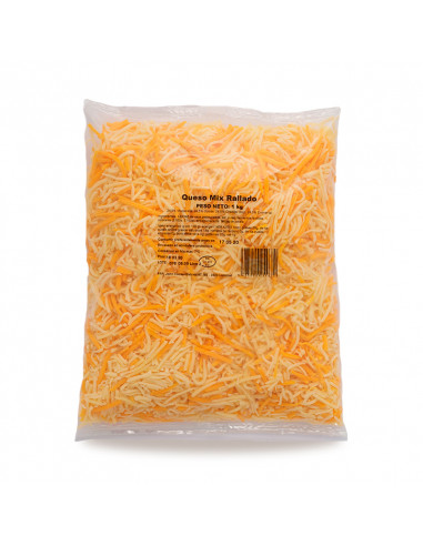 Mix Mozzarella/Gouda/Cheddar naranja/Emental 45% m gr. Julienne 3,2mm 10x1 kg FLANDERS FOOD PRODUCTIONS