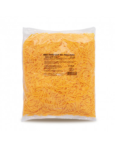 Cheddar naranja 50+ Julienne 10x1 Kg FLANDERS FOOD PRODUCTIONS