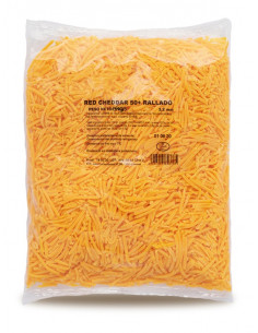 Cheddar naranja 50+ Julienne 6 x 2 kgs FLANDERS FOOD PRODUCTIONS